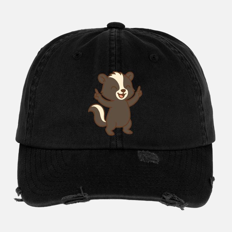 Remonter le moral des moufettes Casquette vintage effet usé Flexfit