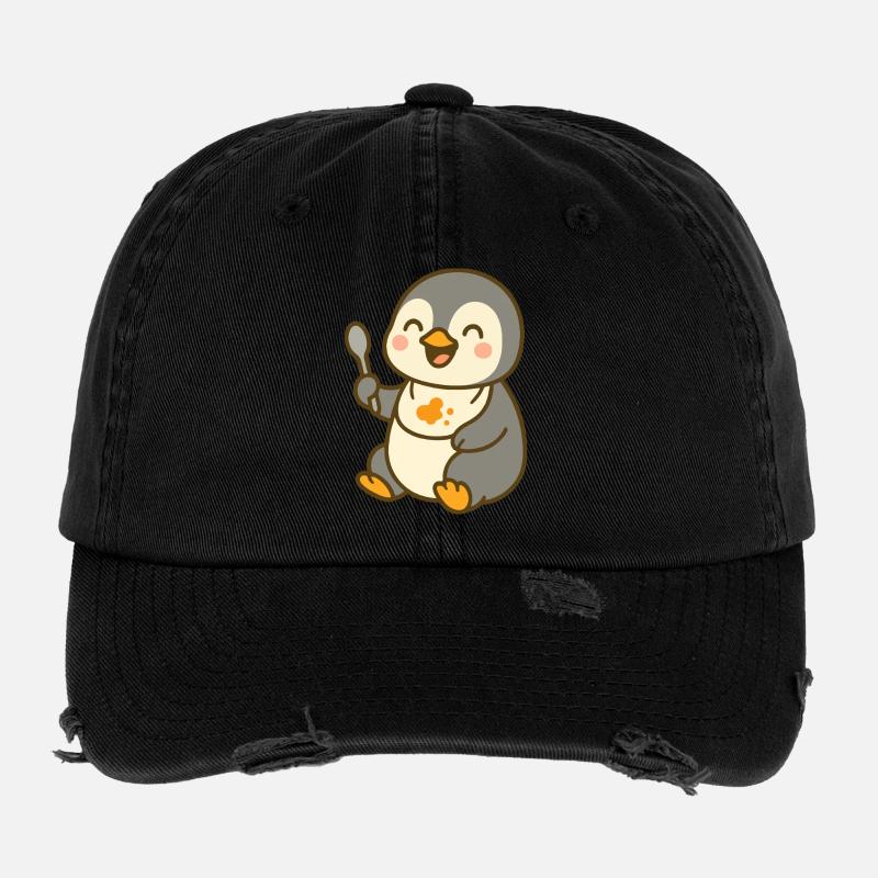 Feeding with the penguin chick – sweet & hungry Flexfit Vintage Destroyed Cap