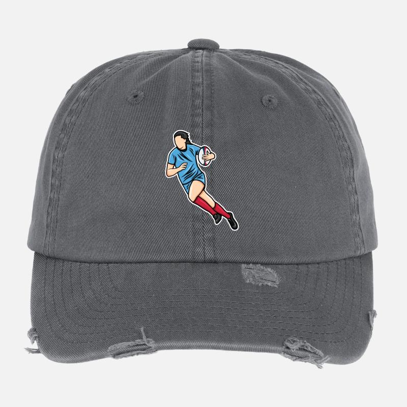Frauen Rugby Flexfit Vintage Destroyed Cap