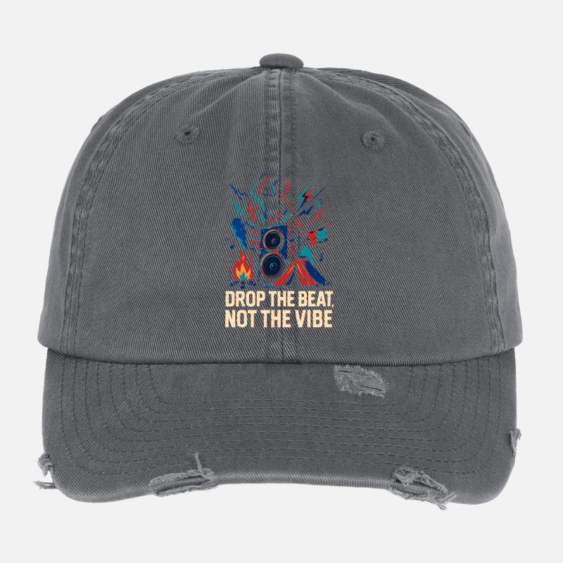 Laisser tomber le rythme, pas l’ambiance Casquette vintage effet usé Flexfit