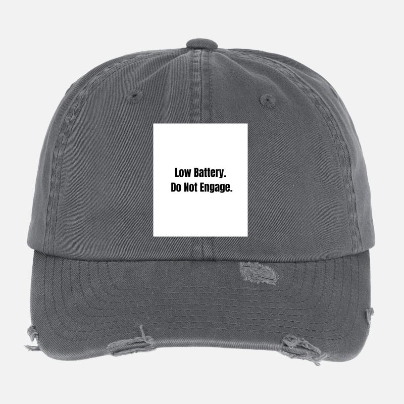 Low Battery – Social Mode Off Casquette vintage effet usé Flexfit