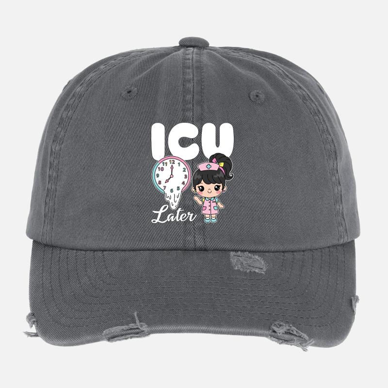 ICU LATER - CADEAU D’INFIRMIÈRE Casquette vintage effet usé Flexfit