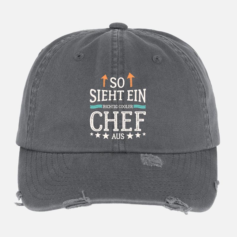 So sieht ein richtig cooler Chef aus Flexfit Vintage Destroyed Cap