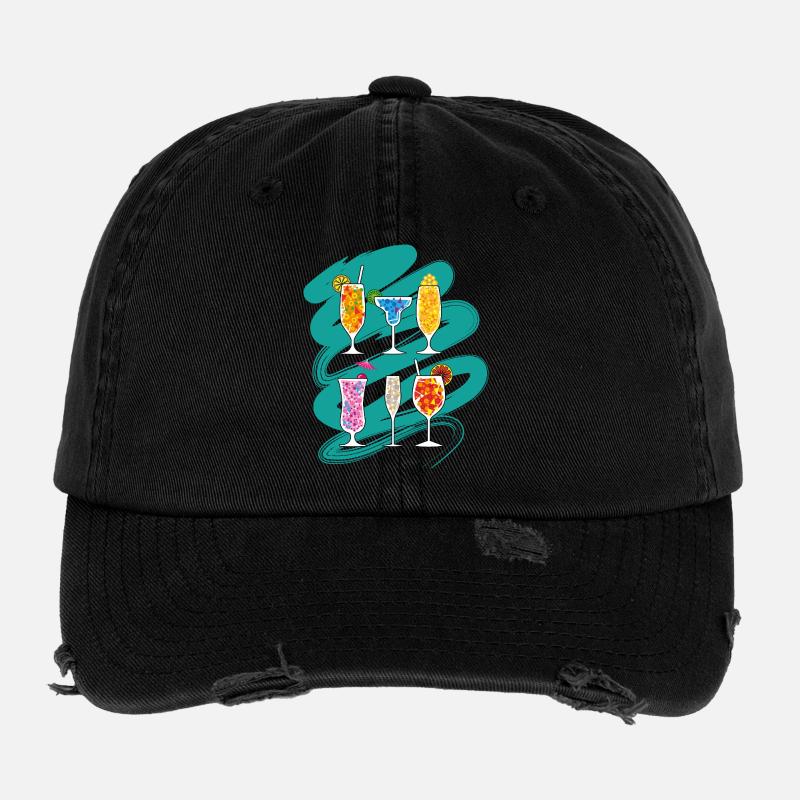 Cocktails in Flexfit Vintage Destroyed Cap