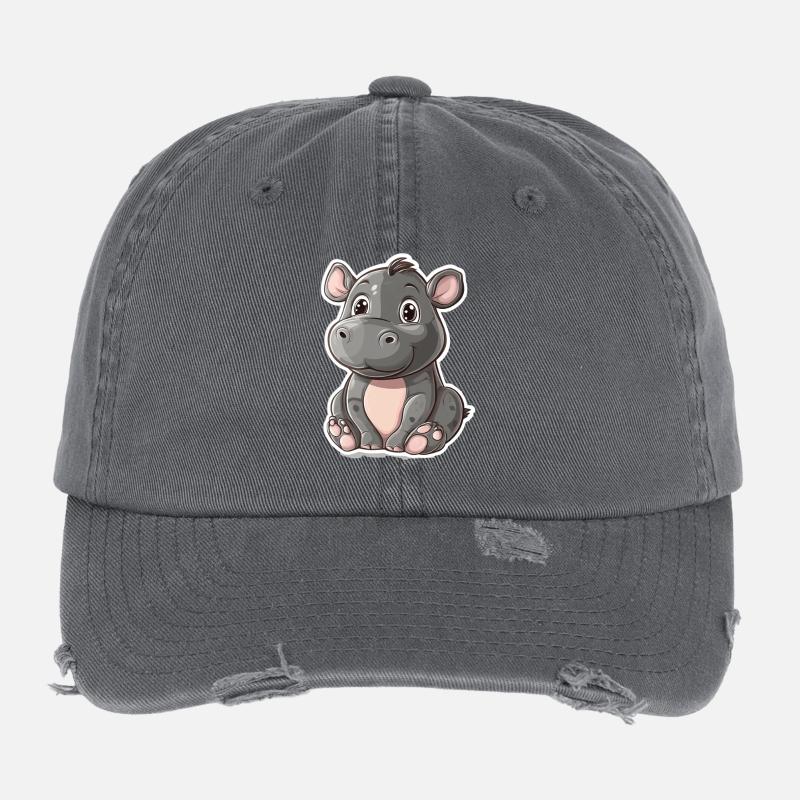 Hippopotamus Flexfit Vintage Destroyed Cap