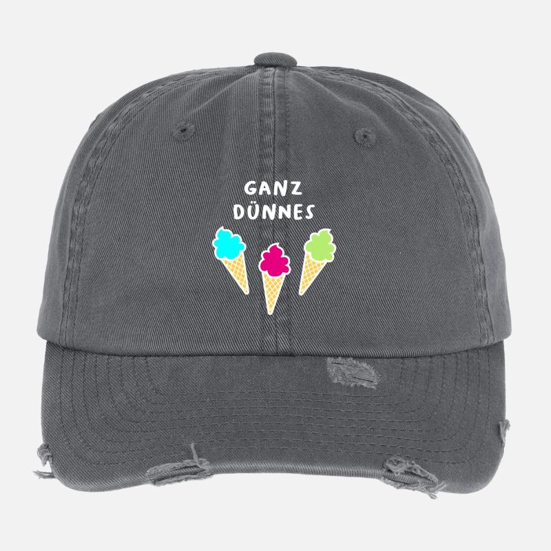 Ganz dünnes Eis coole Quotes Bürohumor Eiscreme Flexfit Vintage Destroyed Cap