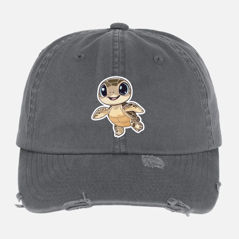 Schildkröte Flexfit Vintage Destroyed Cap