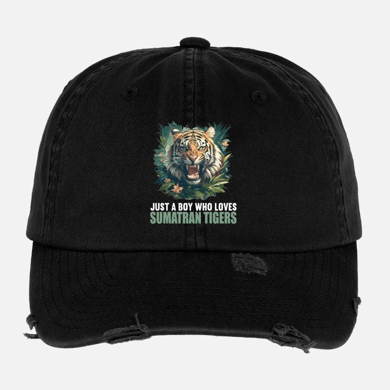 Sumatran tiger Flexfit Vintage Destroyed Cap