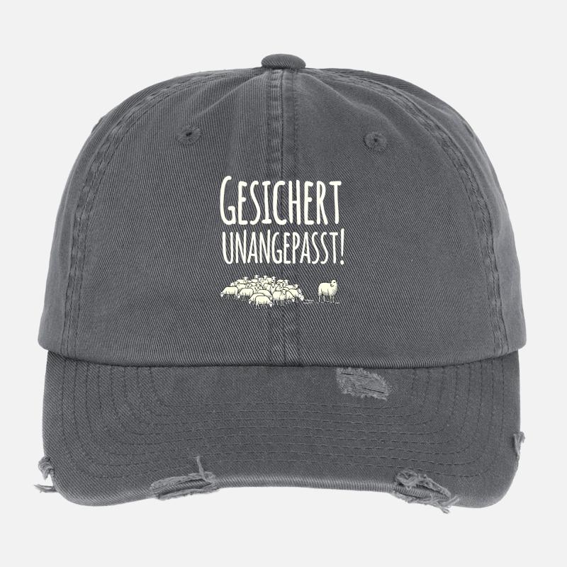Secured non-conformist sheep herd Flexfit Vintage Destroyed Cap
