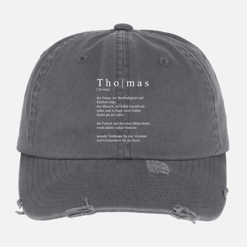 Thomas Definition Typografie  Flexfit Vintage Destroyed Cap