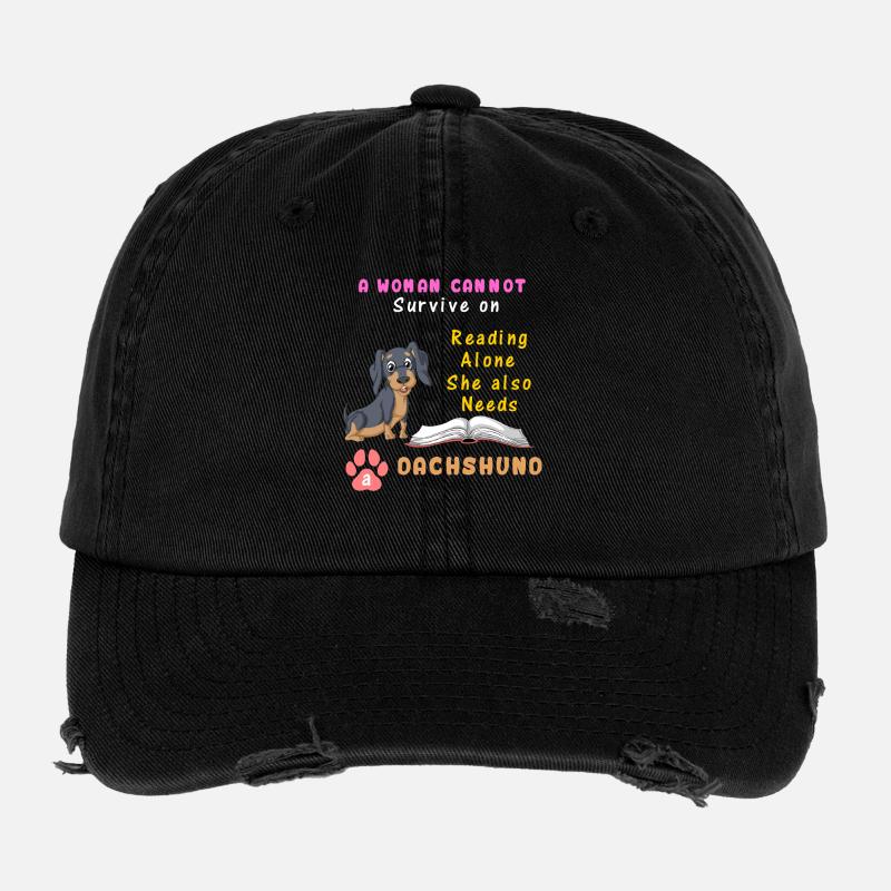 Dachshund  Flexfit Vintage Destroyed Cap