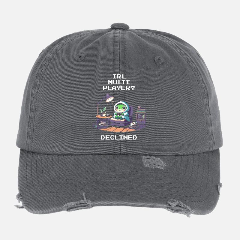 IRL multiplayer: rejected | Introverted humor Flexfit Vintage Destroyed Cap