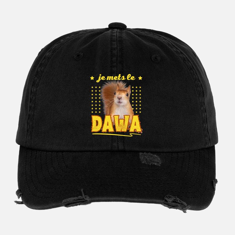 Ecureuil, Je Mets le DAWA dans la Foret  Casquette vintage effet usé Flexfit