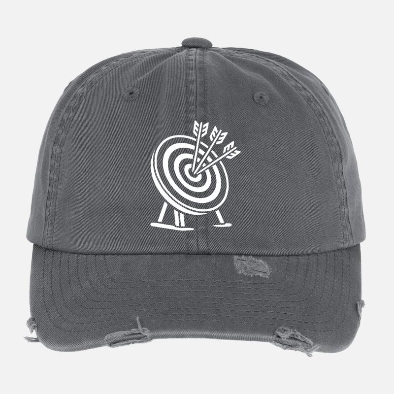 Archery Archers Hit the Mark Flexfit Vintage Destroyed Cap
