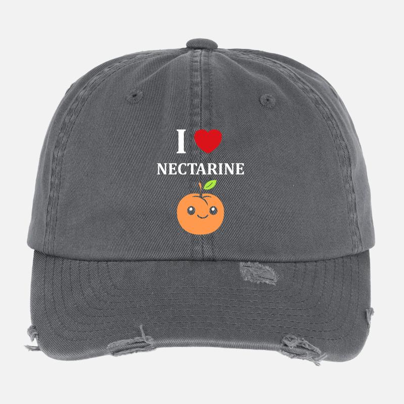 Lustiges Nektarinen-Eis-Orangen-Design Flexfit Vintage Destroyed Cap