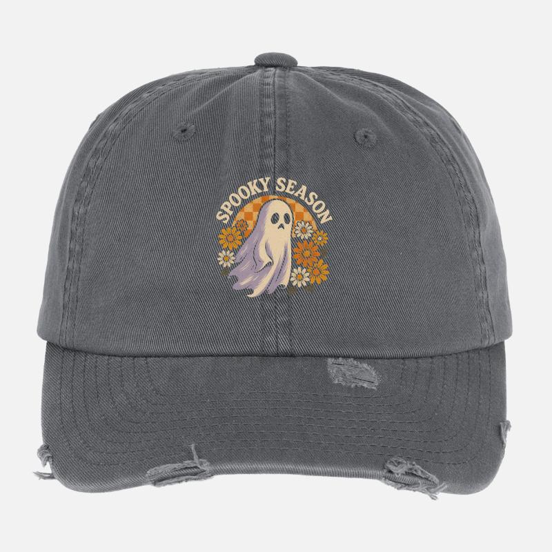 Gespenstischer Herbstzauber Flexfit Vintage Destroyed Cap