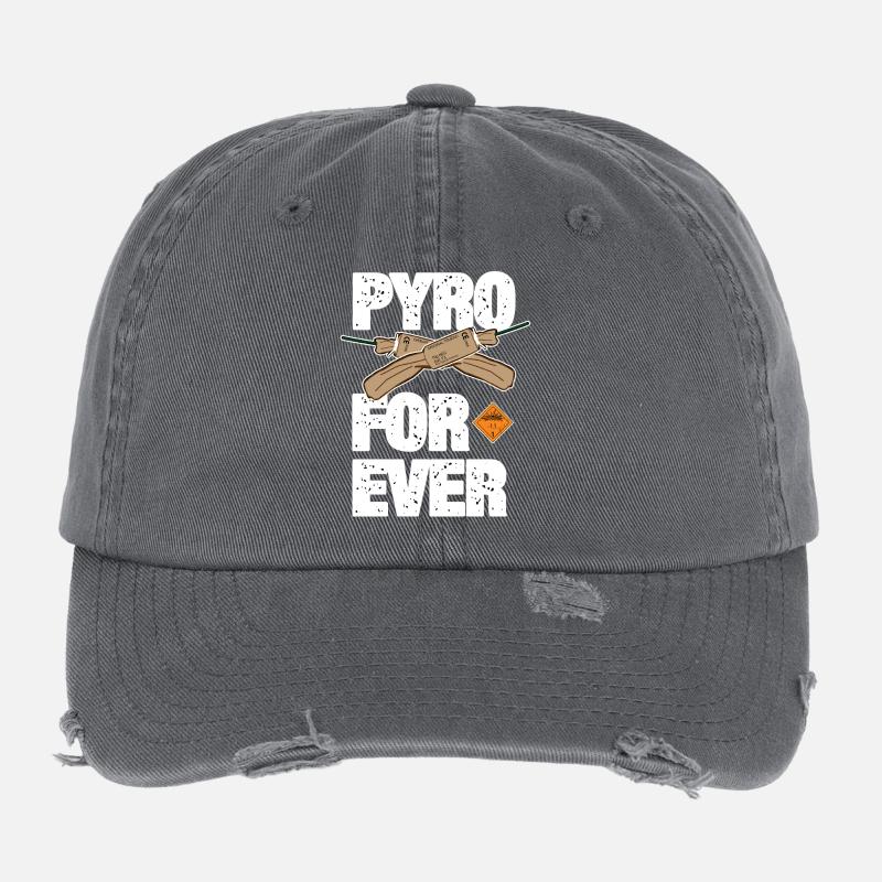 Pyro For Ever with Trueno Flexfit Vintage Destroyed Cap