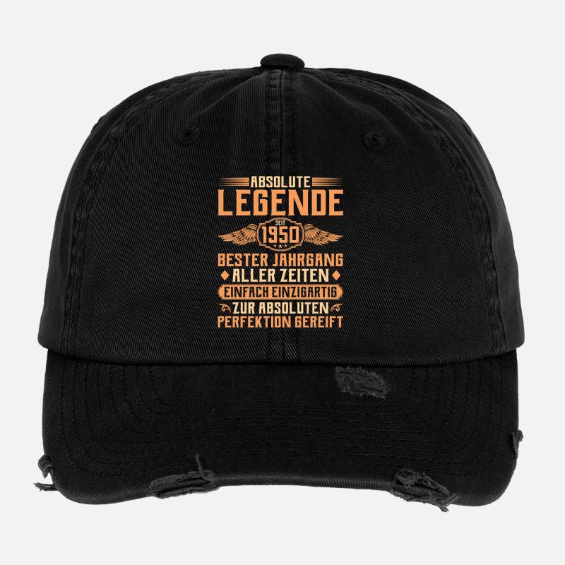 75th birthday - Legend since 1950 Flexfit Vintage Destroyed Cap