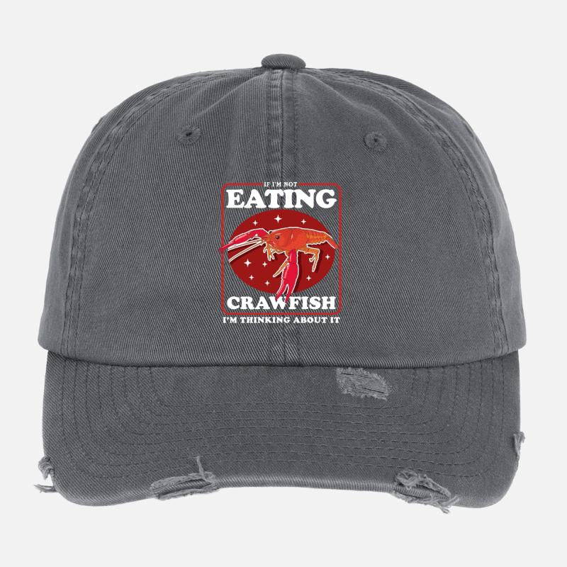 Flusskrebs Edelkrebs Meeresfrüchte Geschenk Flexfit Vintage Destroyed Cap