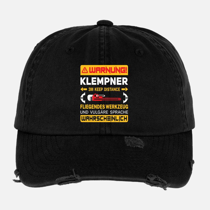 Heating Engineer Heating Construction Plumber Plumber Flexfit Vintage Destroyed Cap