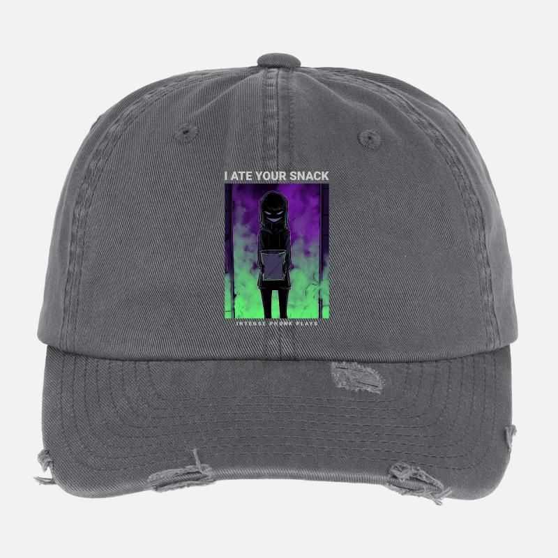 Gruseliges Anime Phonk I Ate Your Snack Flexfit Vintage Destroyed Cap