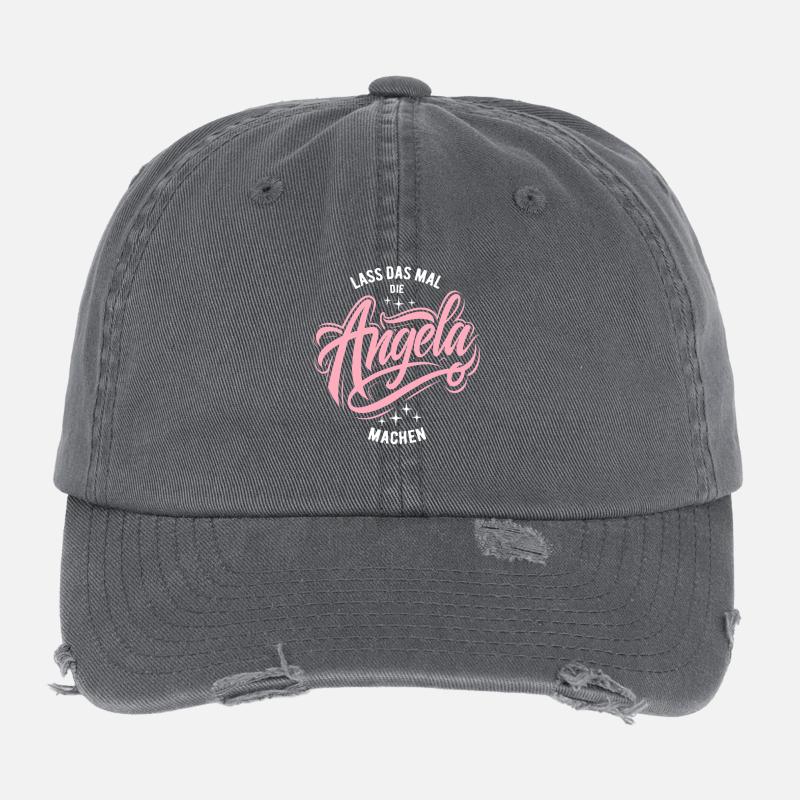 Lass das mal die Angela machen - Namenstag Flexfit Vintage Destroyed Cap