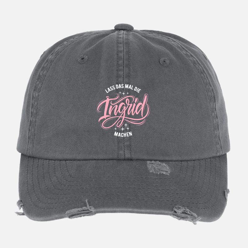 Let Ingrid do that - name day Flexfit Vintage Destroyed Cap