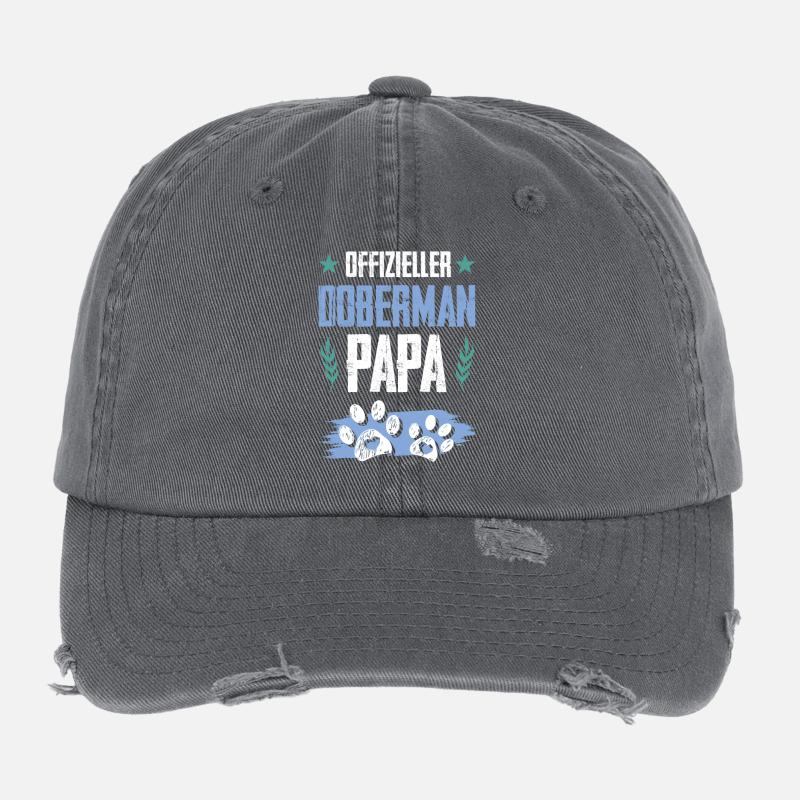 Doberman chiens papa Casquette vintage effet usé Flexfit