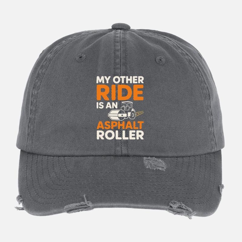 Straßenbauteam Asphalt Betonmannschaft Flexfit Vintage Destroyed Cap