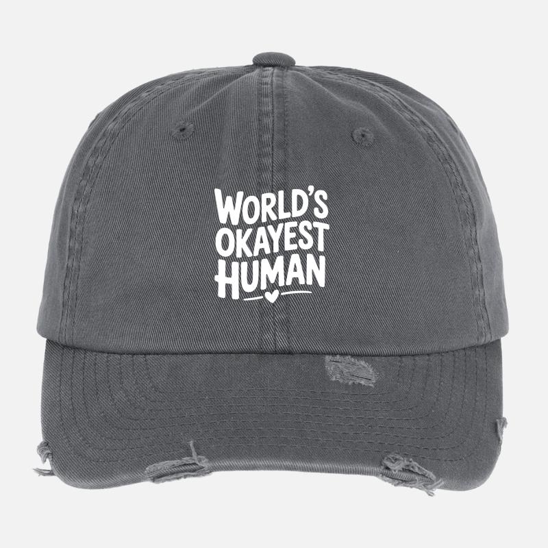 Der okayste Mensch der Welt Flexfit Vintage Destroyed Cap