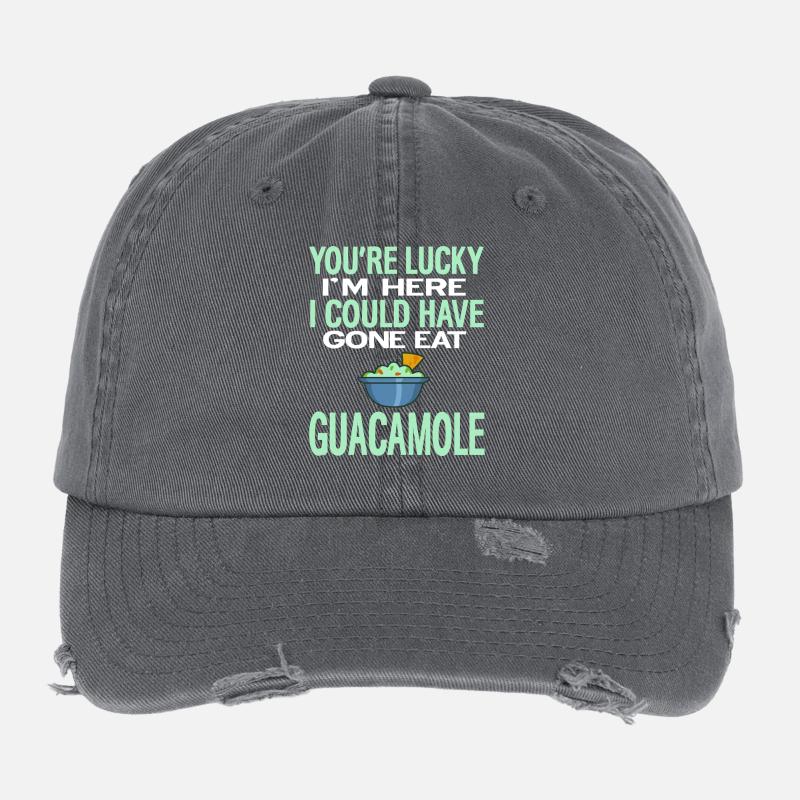 Citation sarcastique gourmande drôle de guacamole d’avocat Casquette vintage effet usé Flexfit