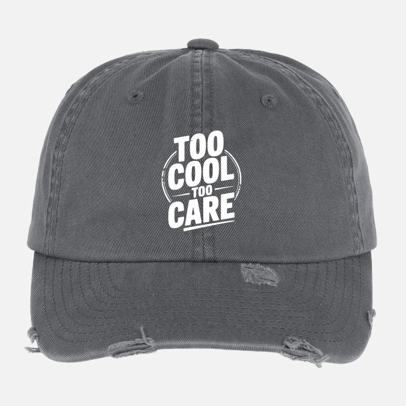 Too Cool to Care Flexfit Vintage Destroyed Cap