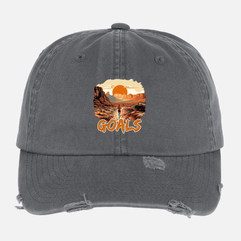 Se fixer des objectifs Coureurs Aventure Paysage Casquette vintage effet usé Flexfit