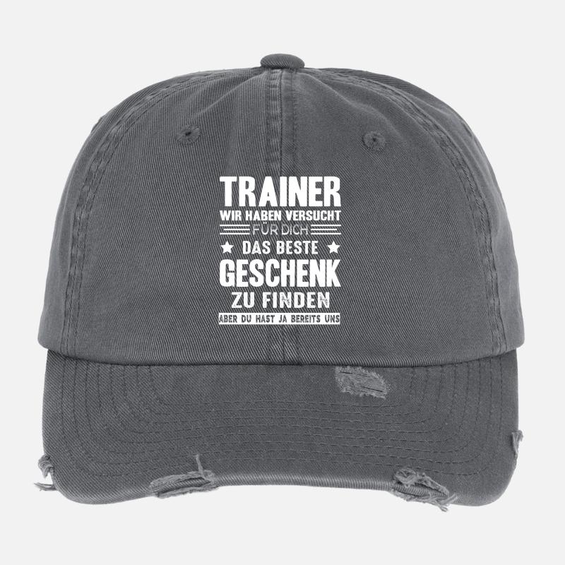 Trainer Abschied Mannschaft Verein Trainer Spruch Flexfit Vintage Destroyed Cap