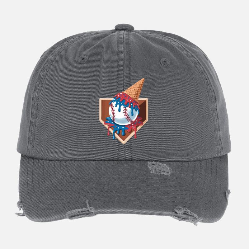 Baseball Player Humor Baseball Flexfit Vintage Destroyed Cap