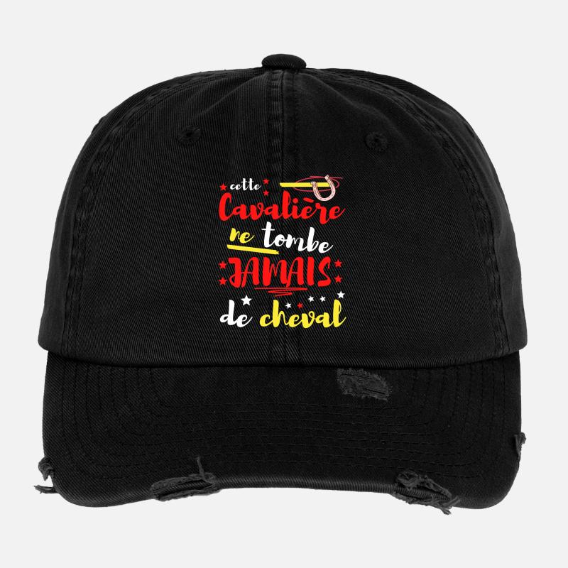 Dieser Reiter fällt NIE vom Pferd Flexfit Vintage Destroyed Cap