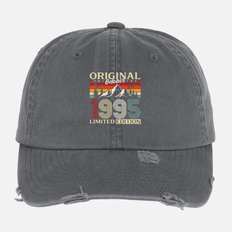 30th Birthday Original October 1995 Flexfit Vintage Destroyed Cap
