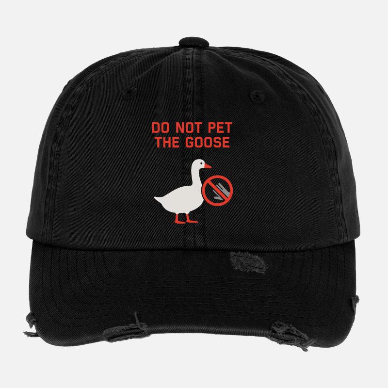 Funny Geese Meme Chaos Honk Certified Silly Flexfit Vintage Destroyed Cap