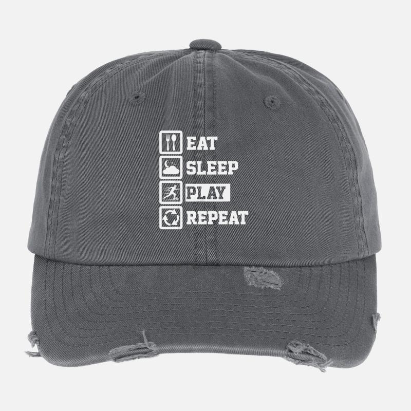 Manger Dormir Jouer au soccer Répéter Casquette vintage effet usé Flexfit