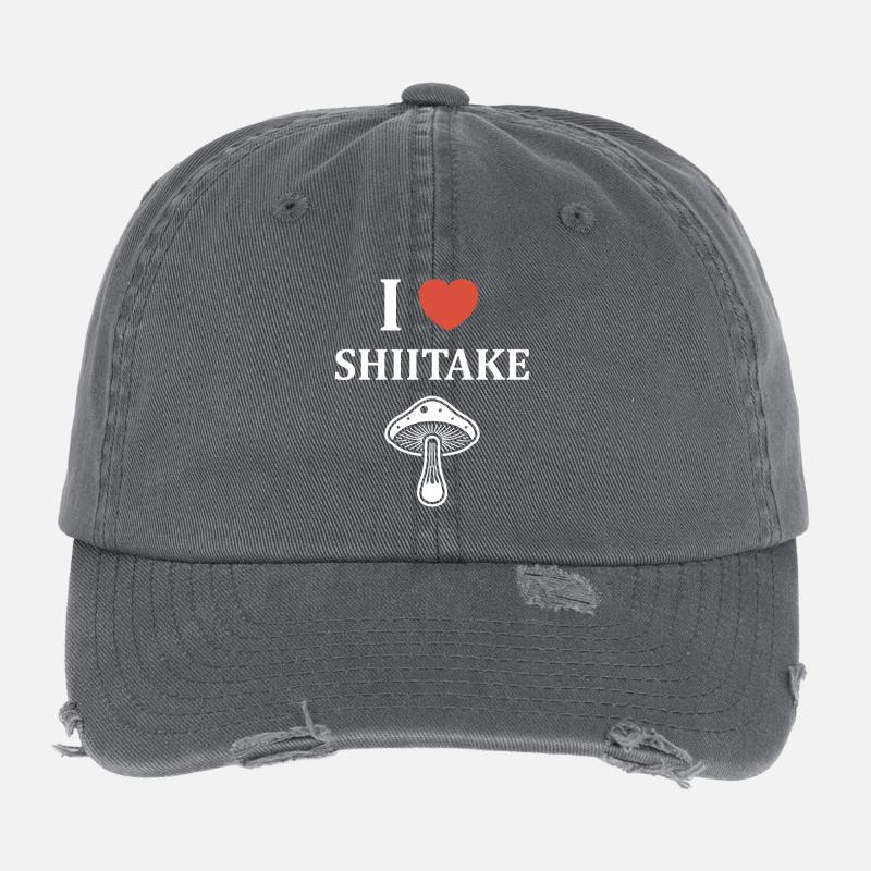 I love Shiitake Flexfit Vintage Destroyed Cap