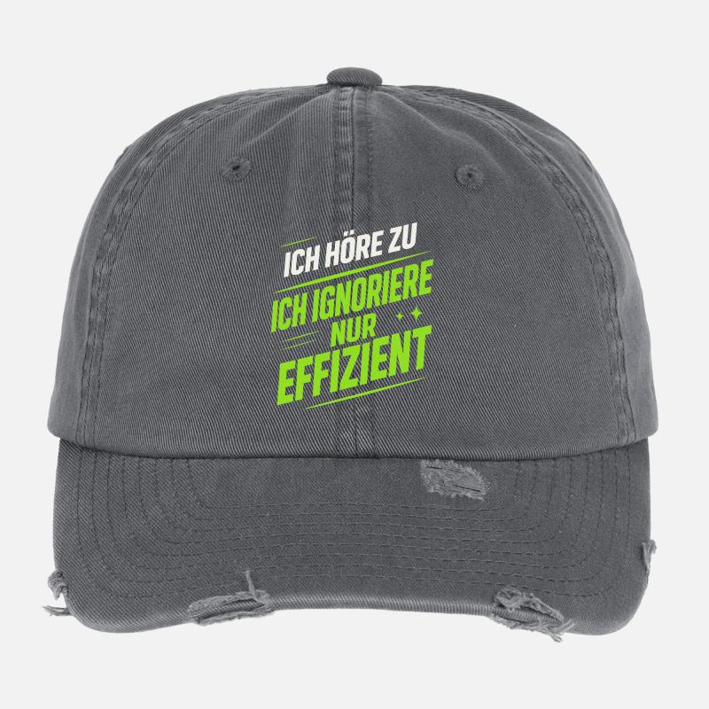 I'm Listening – Funny Saying | Efficiently ignore Flexfit Vintage Destroyed Cap