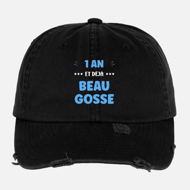1 An Déjà Beau Gosse Casquette vintage effet usé Flexfit