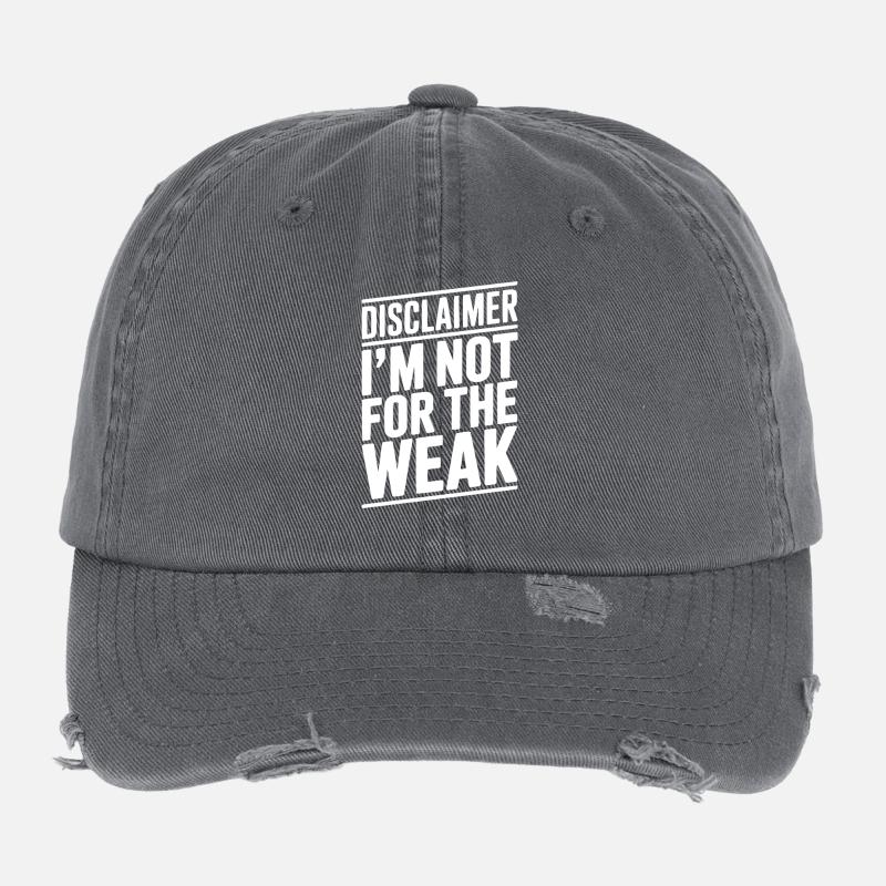 Avis de non-responsabilité : je ne suis pas pour les faibles Casquette vintage effet usé Flexfit