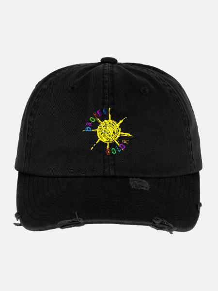 Broken Crayons Still Color Mental Health Awareness - Flexfit Vintage Destroyed Cap - black - Front
