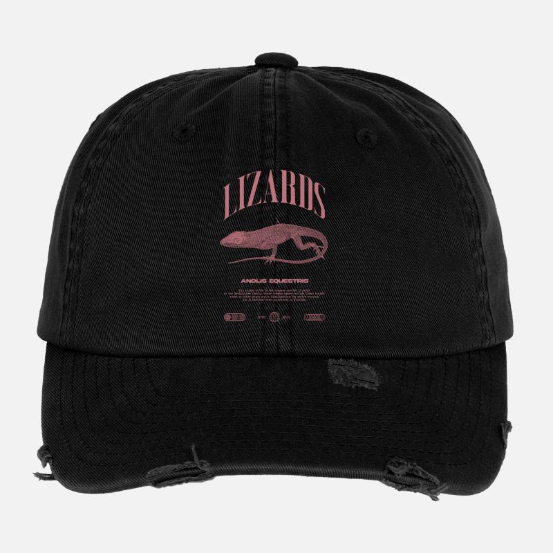 Chevalier cubain Anole Gardien de reptiles Lézard Casquette vintage effet usé Flexfit