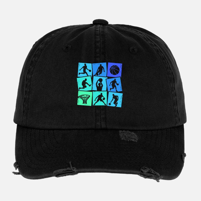 Basket-ball Basketteurs Basket-ball Dunking Garçons Hommes Casquette vintage effet usé Flexfit