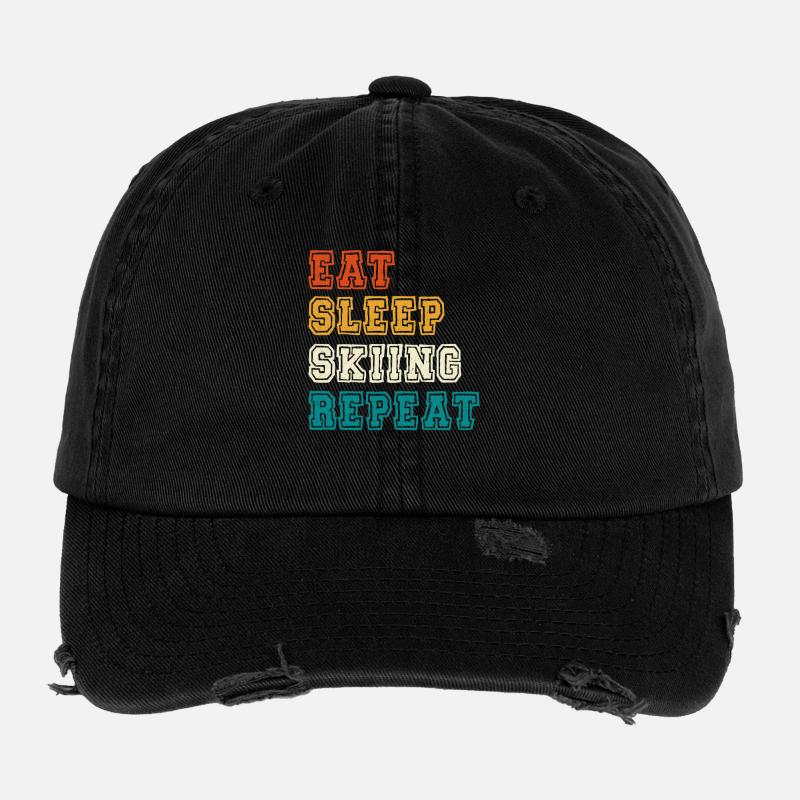 Manger Dormir Répéter le ski Casquette vintage effet usé Flexfit