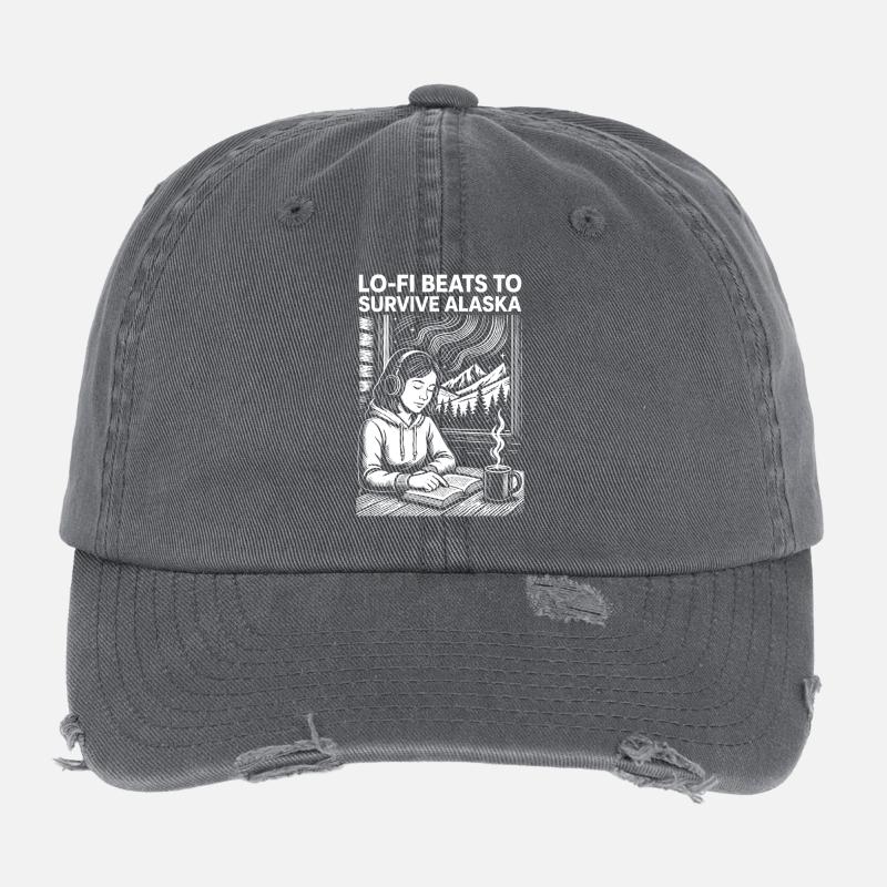 Lo-Fi Beats Alaska Flexfit Vintage Destroyed Cap