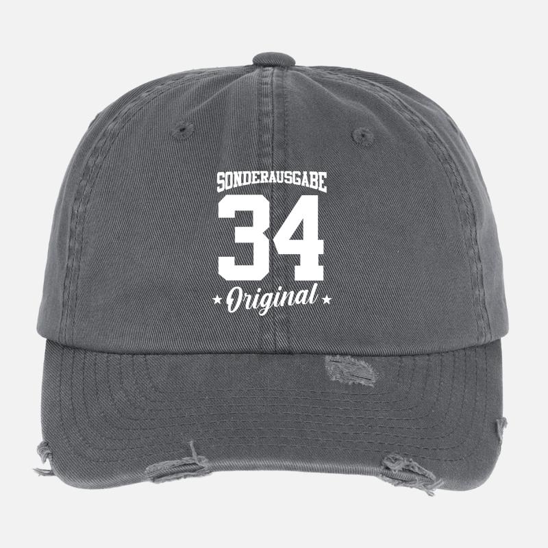 34 Geburtstag Flexfit Vintage Destroyed Cap