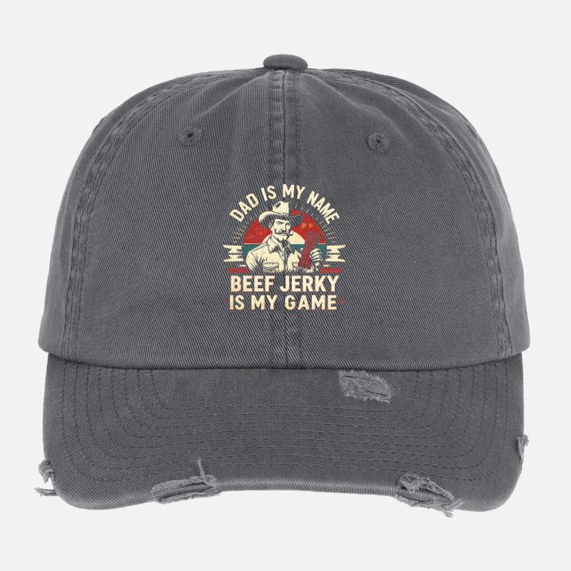 Viande séchée de bœuf séchée Biltong Pemmican Father Casquette vintage effet usé Flexfit